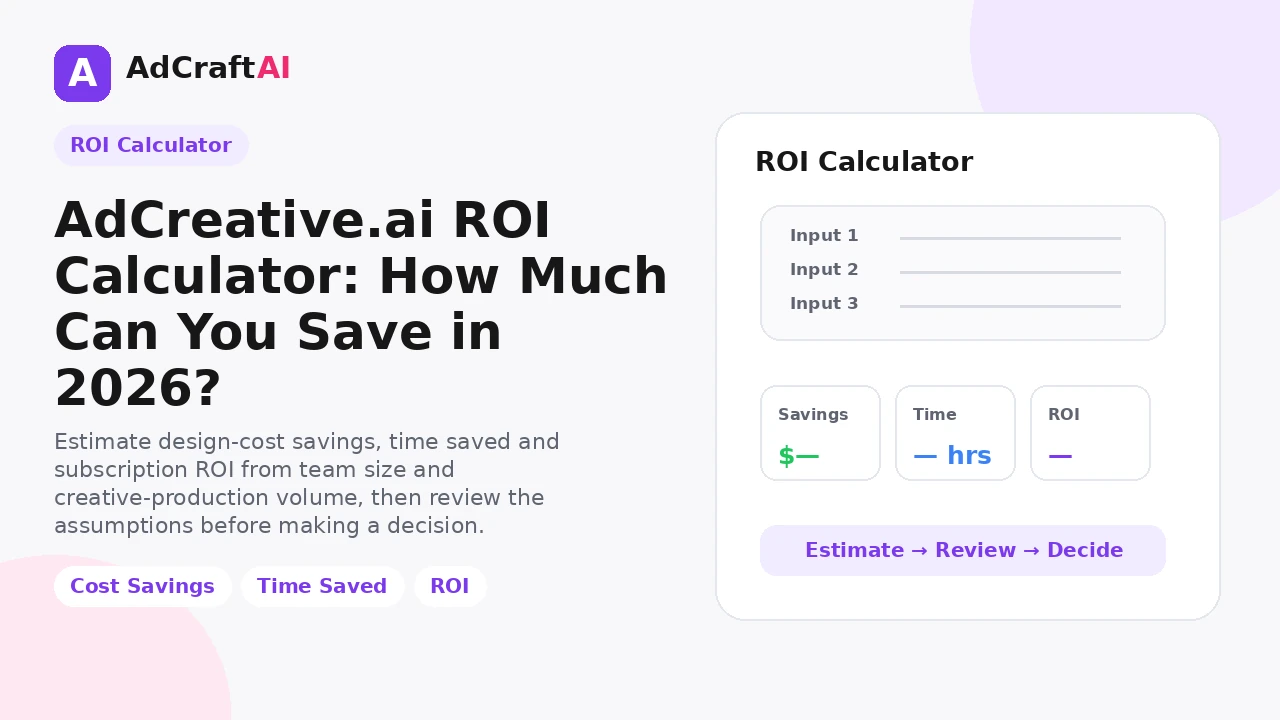 AdCreative.ai ROI Calculator guide