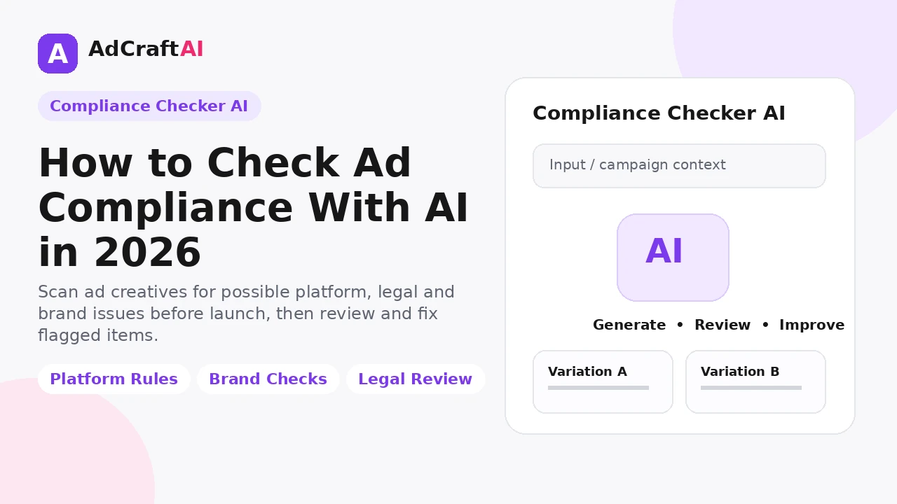 How to check ad compliance with AI
