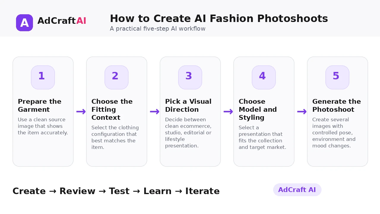 Fashion Photoshoots AI workflow