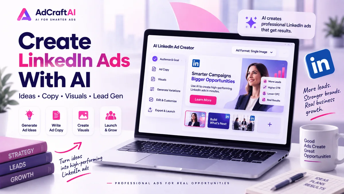 Example of an AI assisted LinkedIn advertising creative