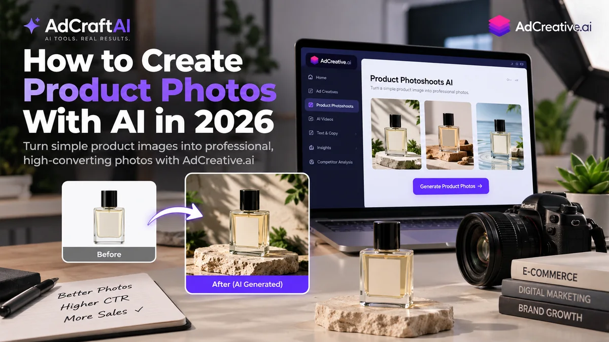 Before and after example of an AI generated ecommerce product photo
