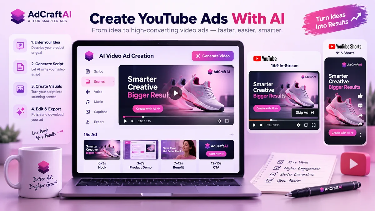 Example of an AI assisted YouTube video advertisement