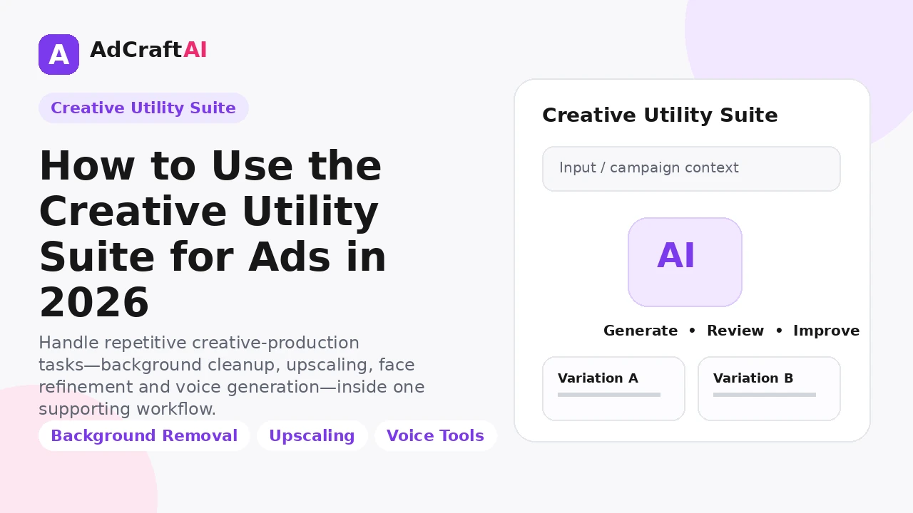 AdCreative.ai Creative Utility Suite guide
