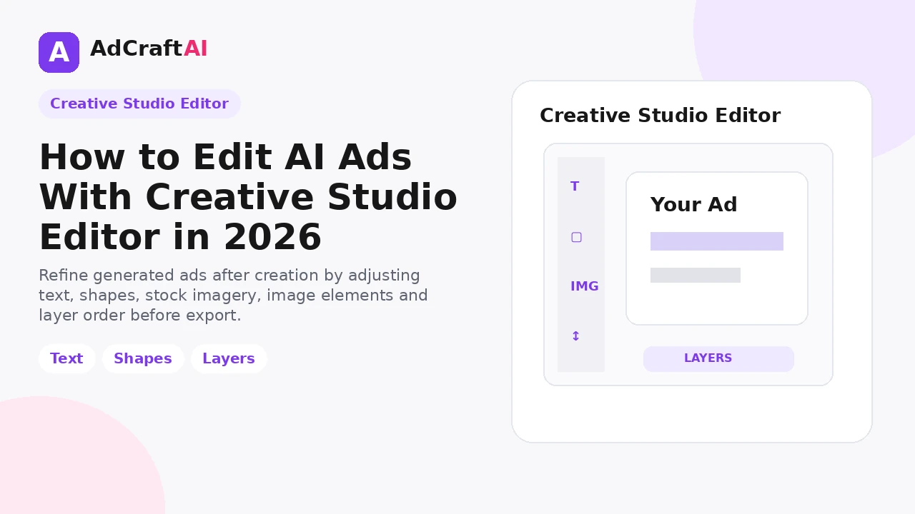 How to edit AI ads with Creative Studio Editor