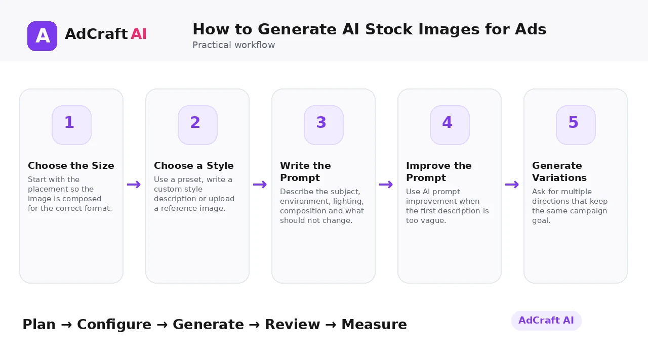 How to Generate AI Stock Images for Ads workflow