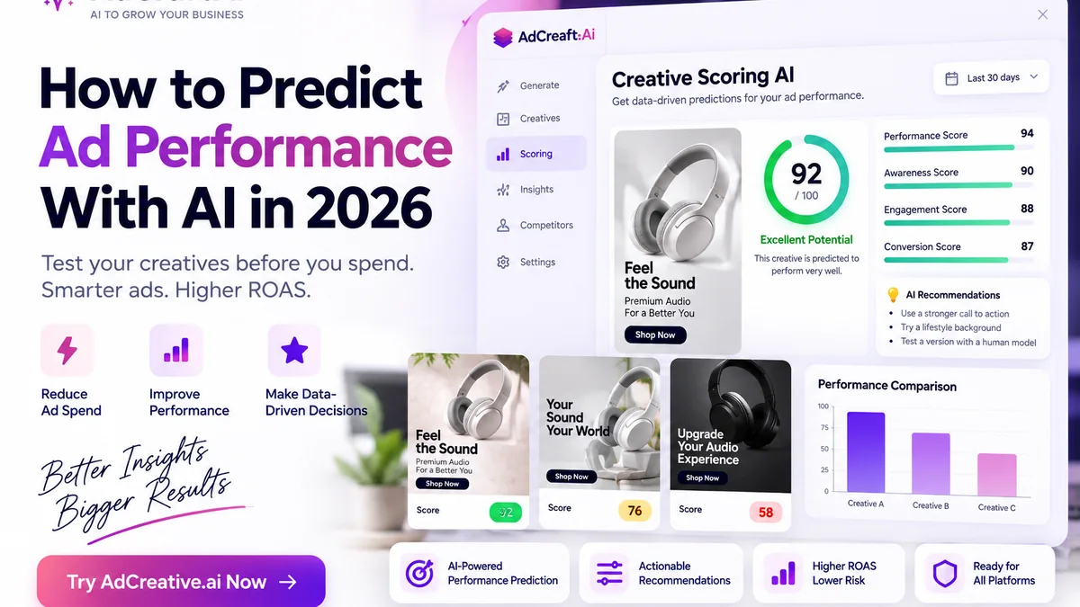 AI creative scoring workflow for predicting ad performance before launch