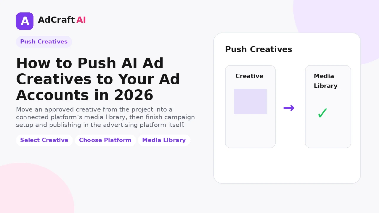 How to push AI ad creatives to ad accounts