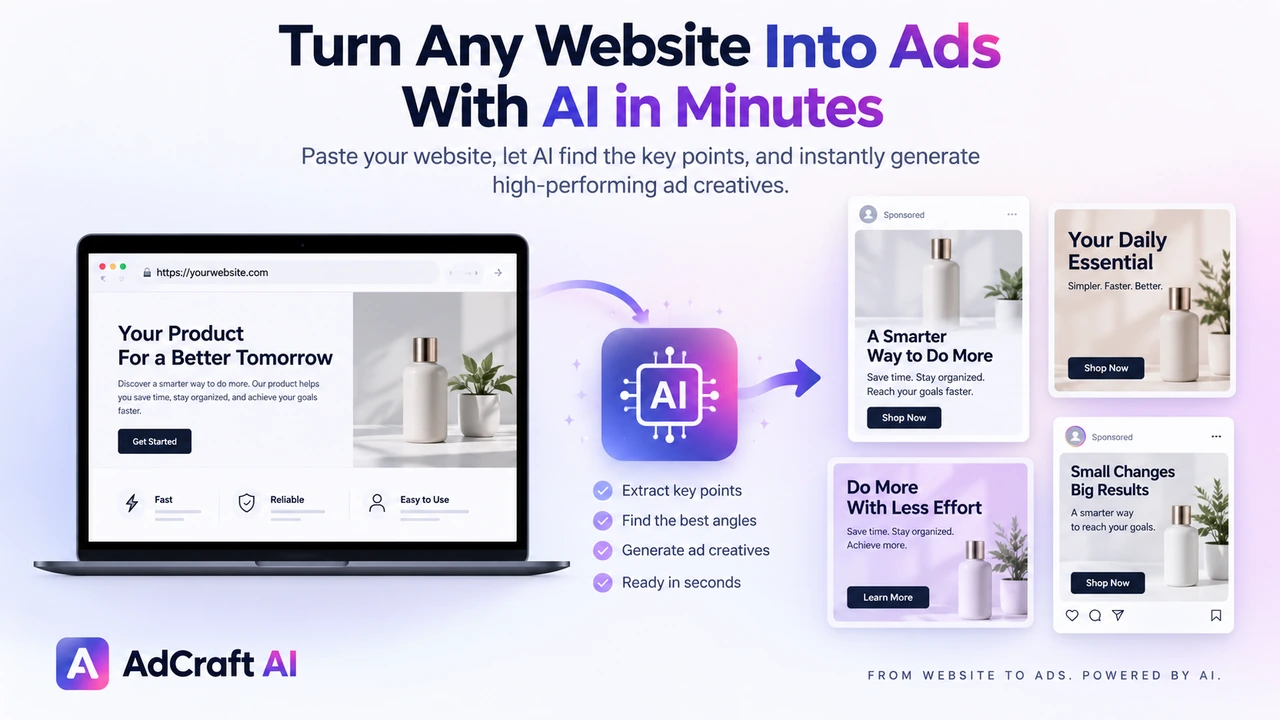 How to turn a website into ads with AI